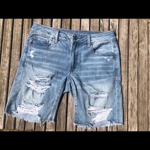 American Eagle Distressed Boyfriend Shorts